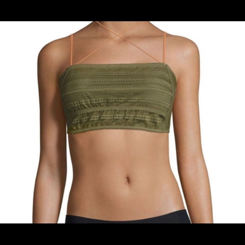 Free People army green bralette